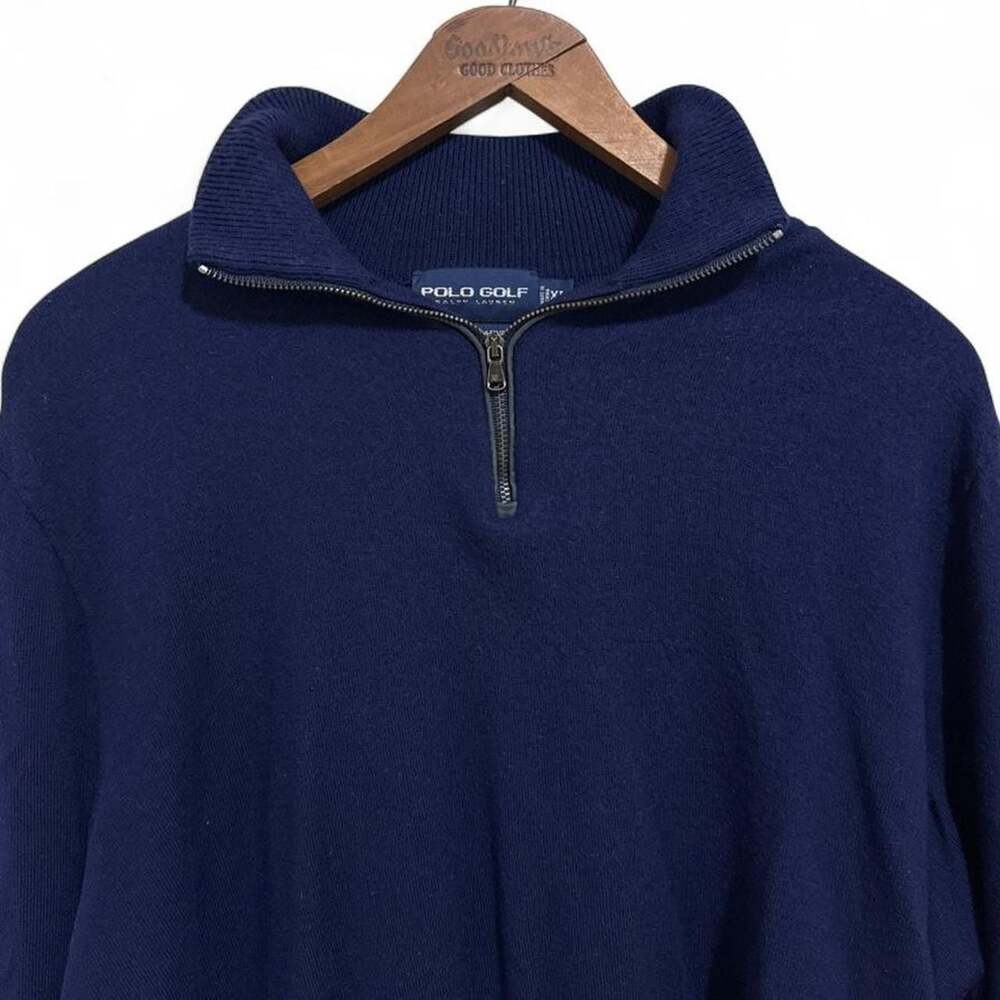 Polo Golf Ralph Lauren 100% Merino Extra Fine Wool Quarter-Zip Pullover Sweater